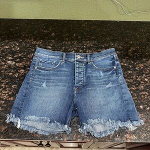 Express Midi High Rise Jean Shorts, Size 4